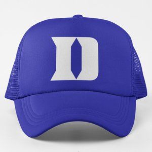 NEW Duke Blue Devils D Foam Trucker Mesh Snapback Hat ROYAL